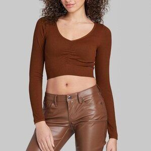 NWT long sleeve crop top